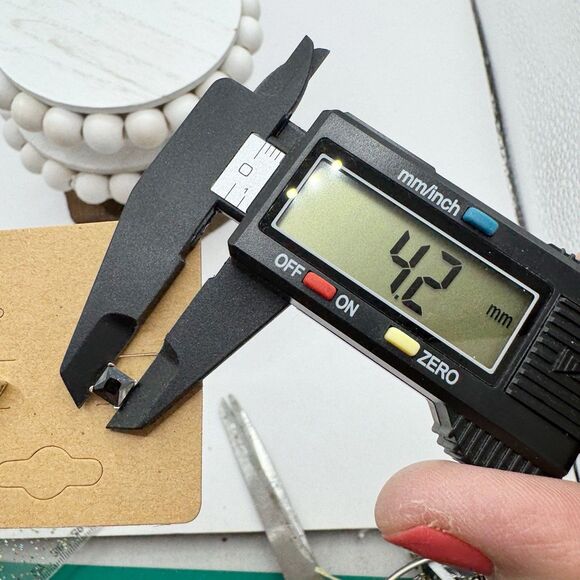 Sterling Silver Black Cubic Zirconia Square Minimalist Stud Earrings 4mm - Picture 9 of 9